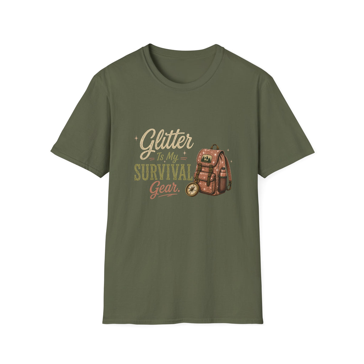 Glitter Is My Survival Gear. T‑Shirt
