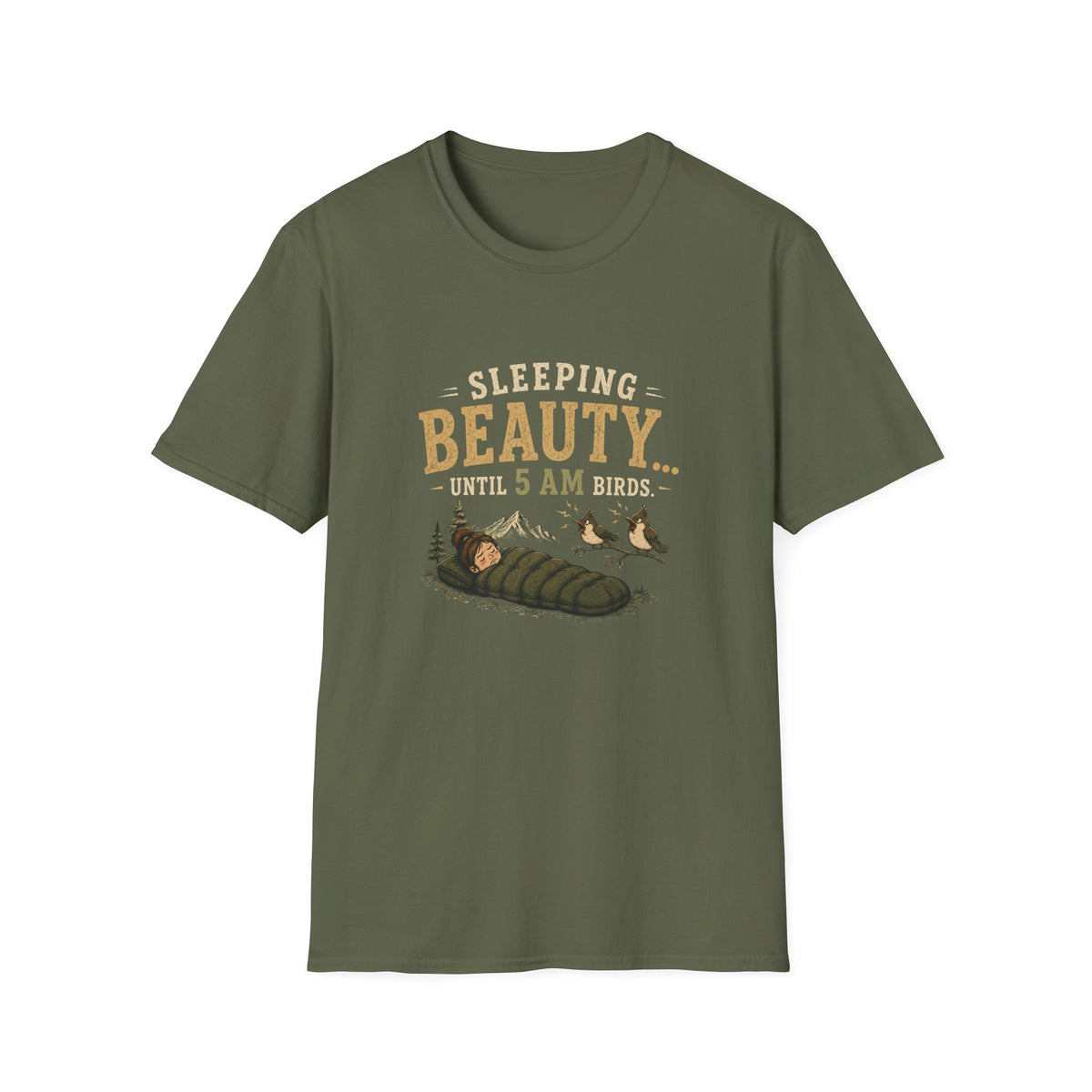 Sleeping Beauty Until 5AM Birds. T‑Shirt