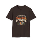 Our Family Runs On Snacks & Scenery. T-Shirt