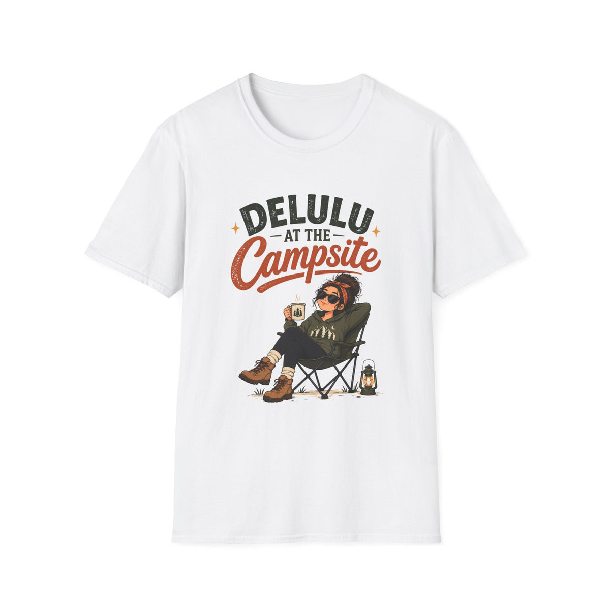 Delulu At The Campsite. T-shirt
