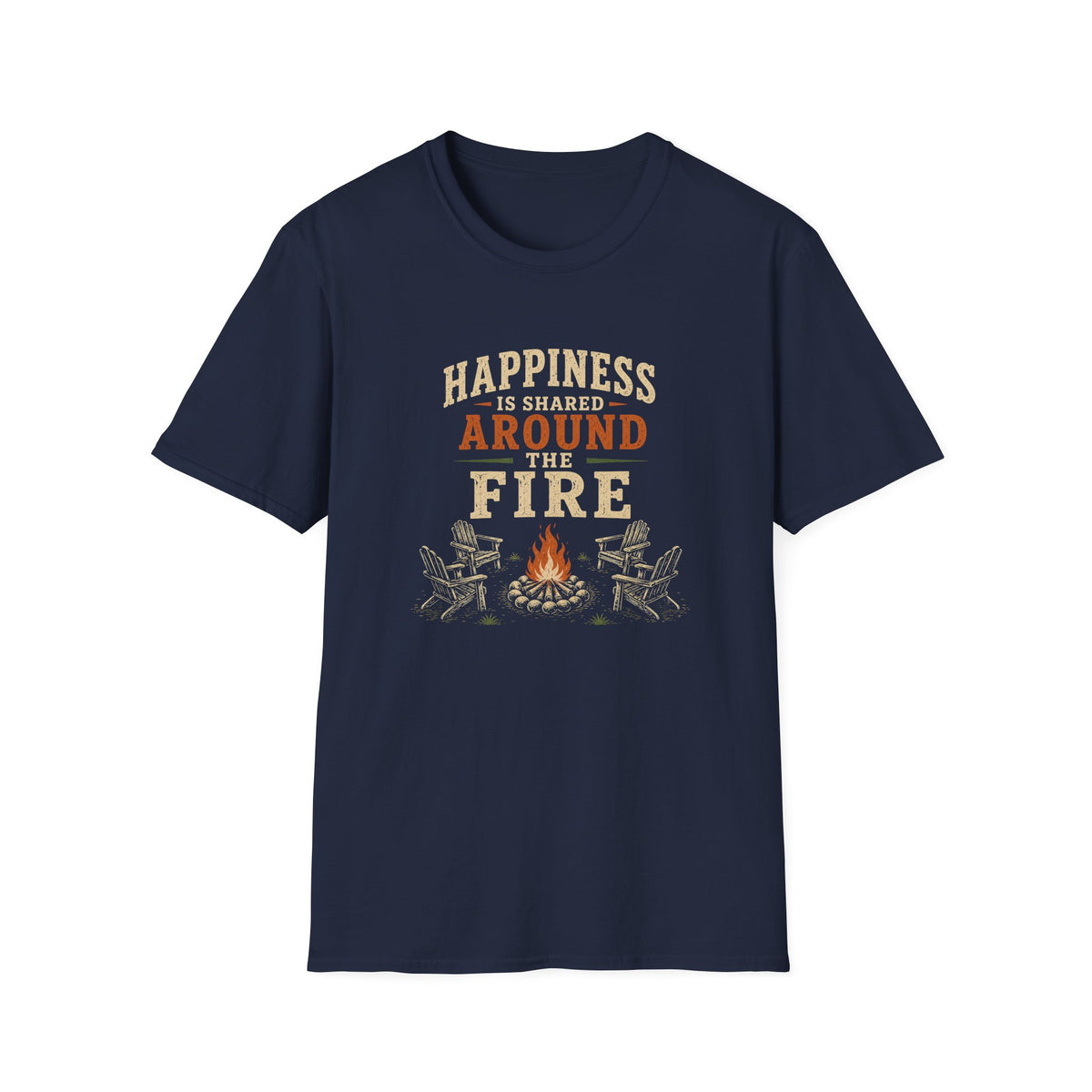 Happiness Is Shared Around The Fire T‑Shirt