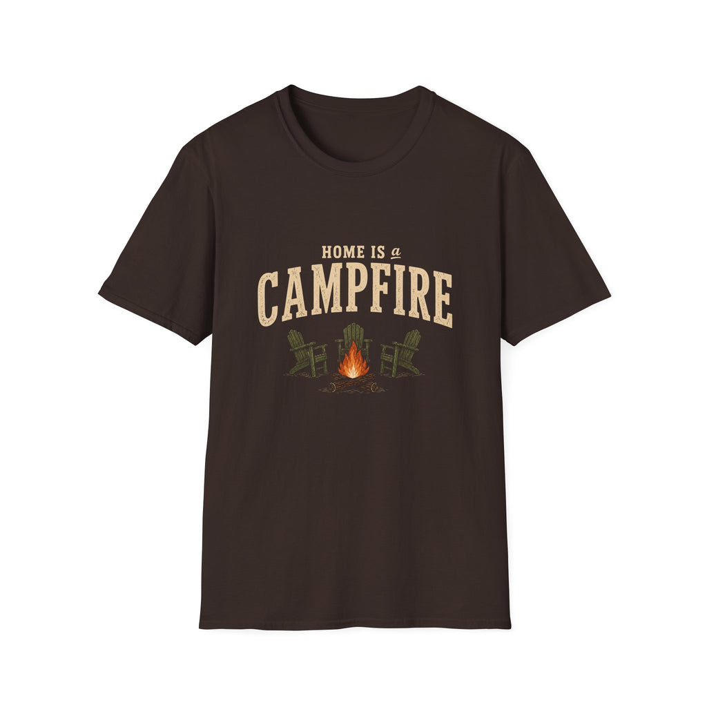 Home Is a Campfire. T‑Shirt