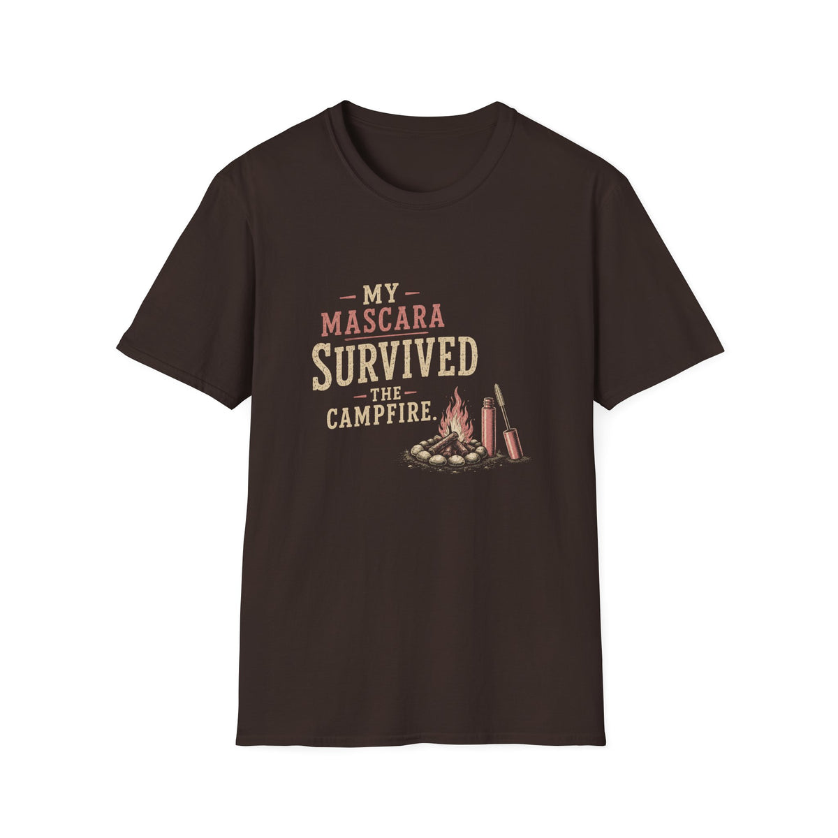My Mascara Survived The Campfire. T‑Shirt