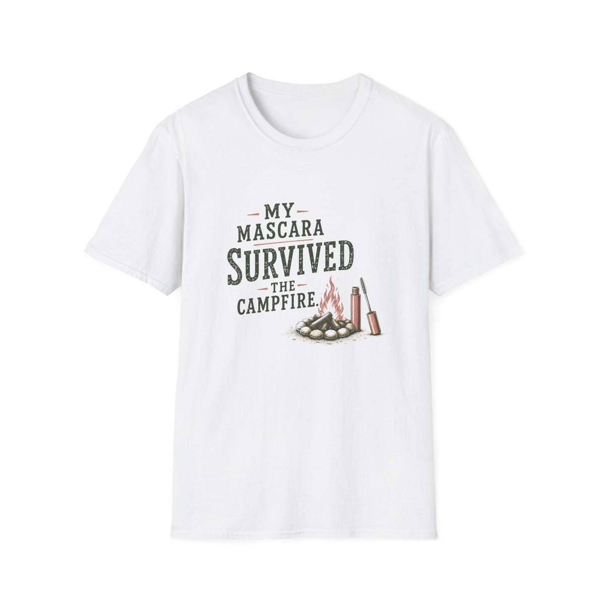 My Mascara Survived The Campfire. T‑Shirt