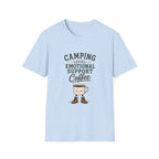 Camping Level: Emotional Support Coffee. T‑Shirt