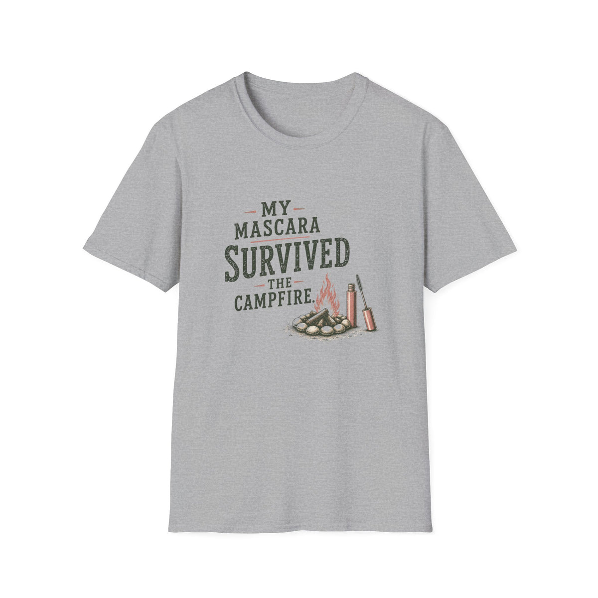 My Mascara Survived The Campfire. T‑Shirt