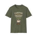 Camping Level: Emotional Support Coffee. T‑Shirt
