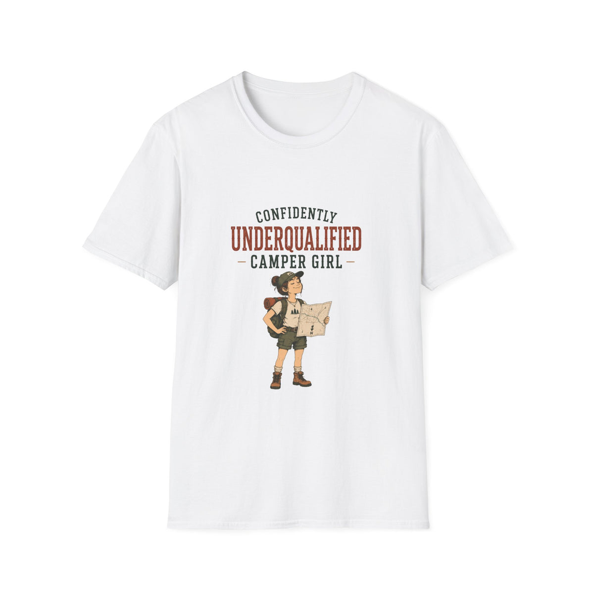 Confidently Underqualified Camper Girl. T‑Shirt