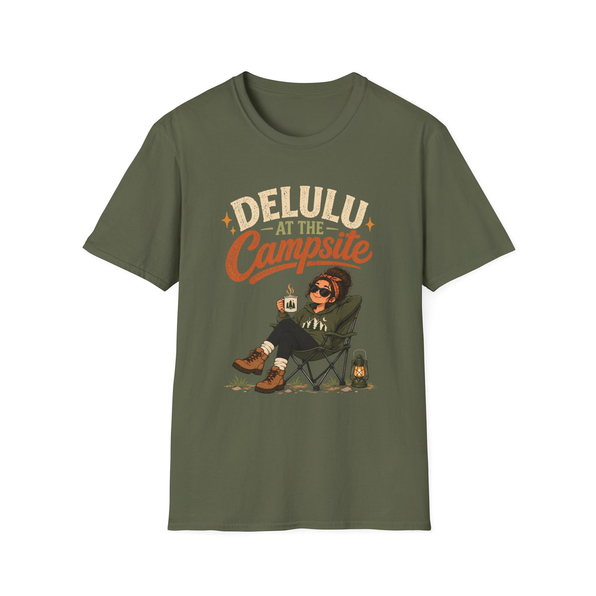 Delulu At The Campsite. T-shirt