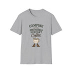 Camping Level: Emotional Support Coffee. T‑Shirt