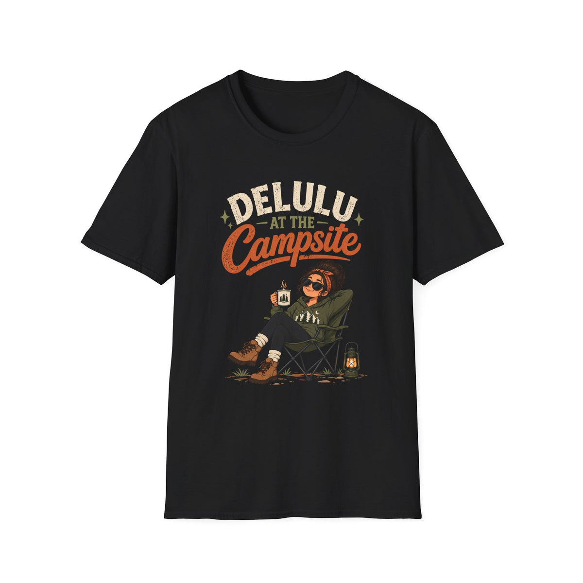 Delulu At The Campsite. T-shirt