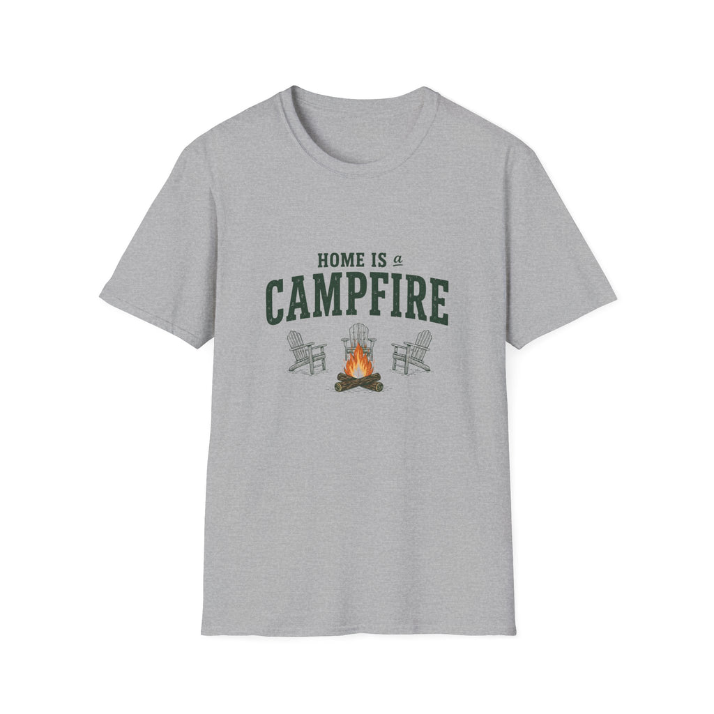 Home Is a Campfire. T‑Shirt