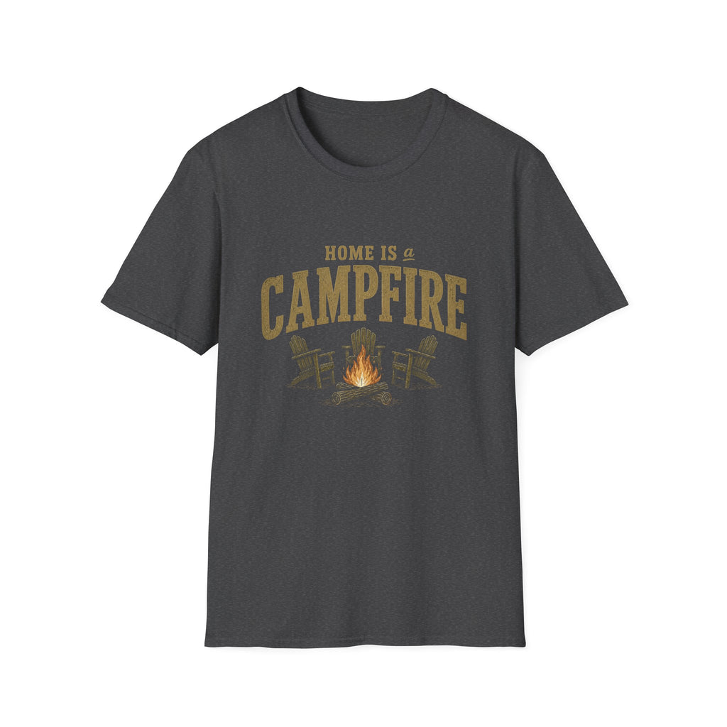 Home Is a Campfire. T‑Shirt