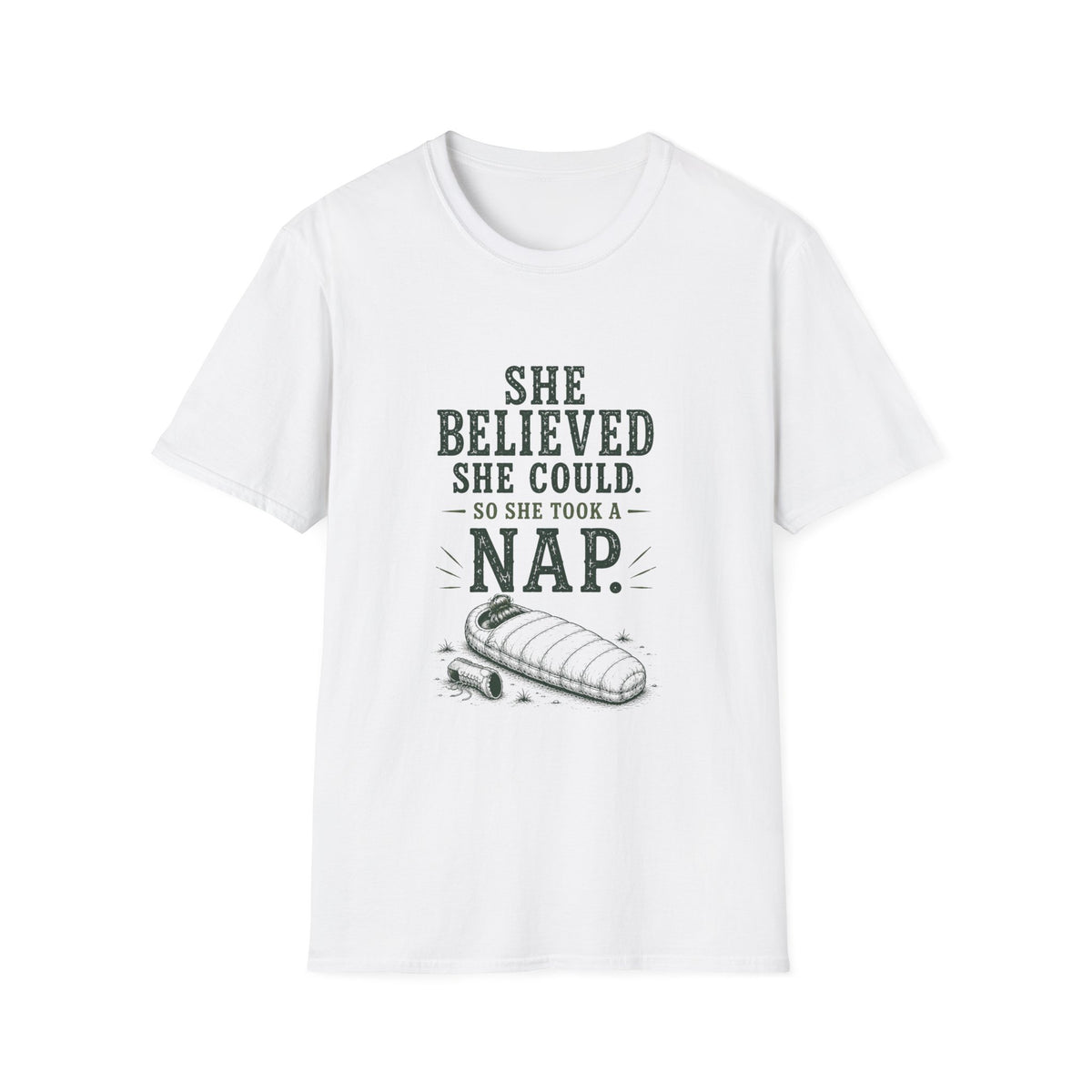 She Believed She Could. So She Took A Nap. T‑Shirt