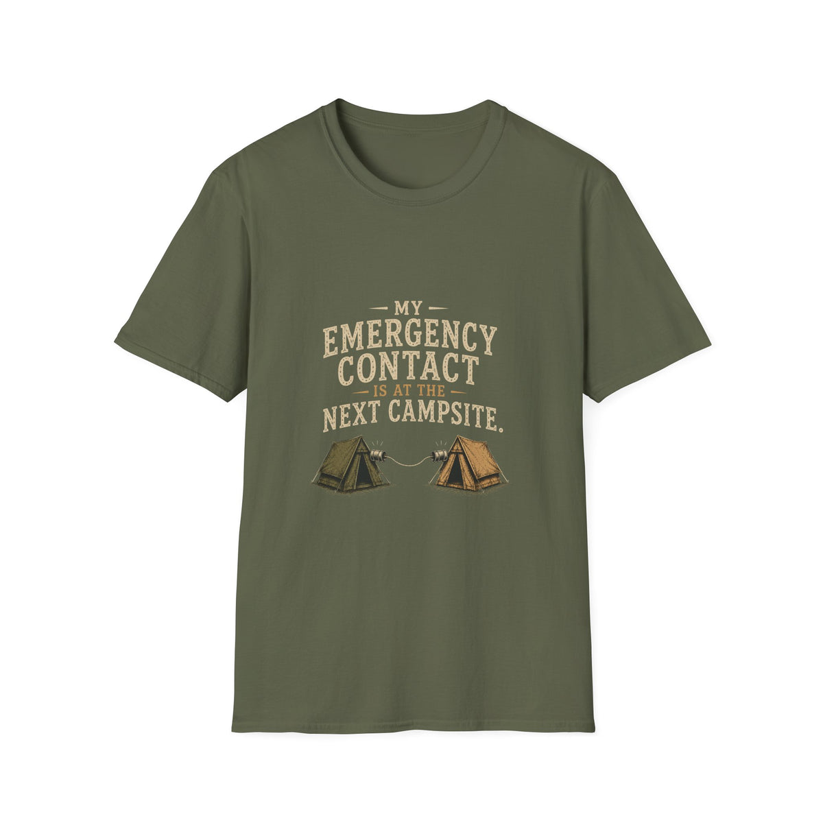 My Emergency Contact is at the Next Campsite. T‑Shirt