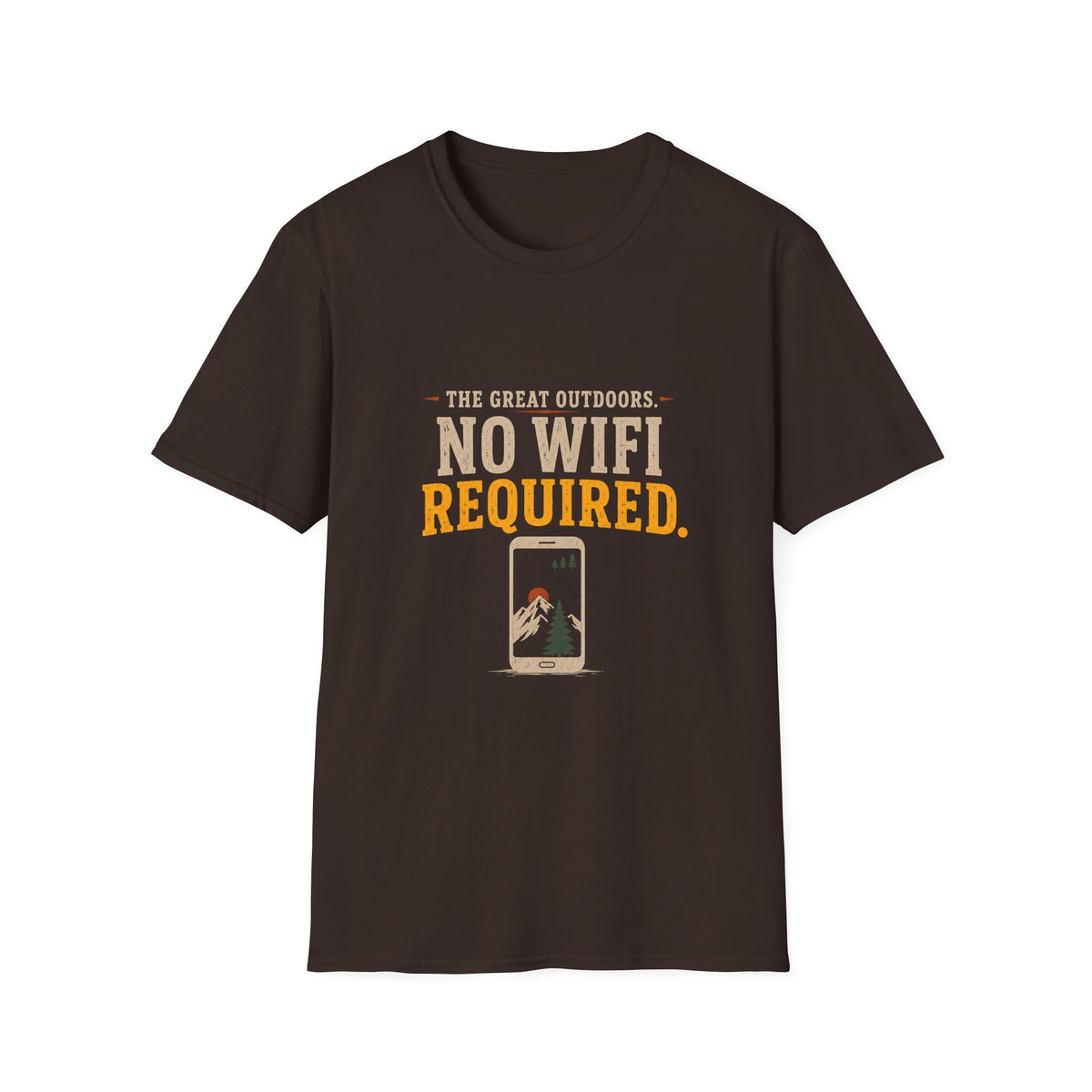 The Great Outdoors. No WiFi Required. T-Shirt