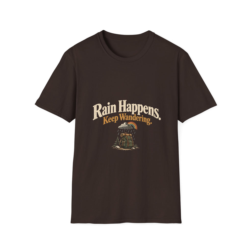 Rain Happens. Keep Wandering. T‑Shirt