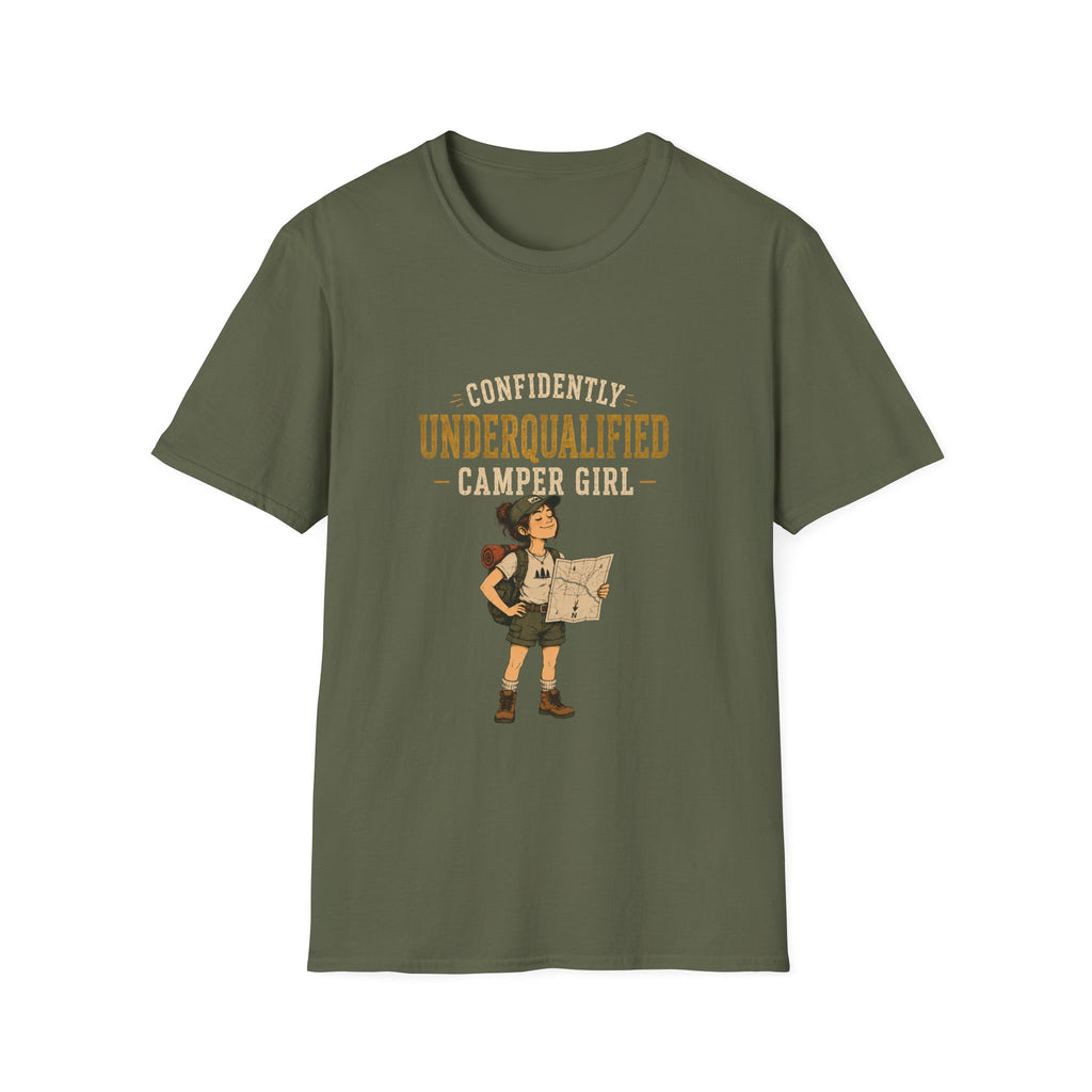 Confidently Underqualified Camper Girl. T‑Shirt
