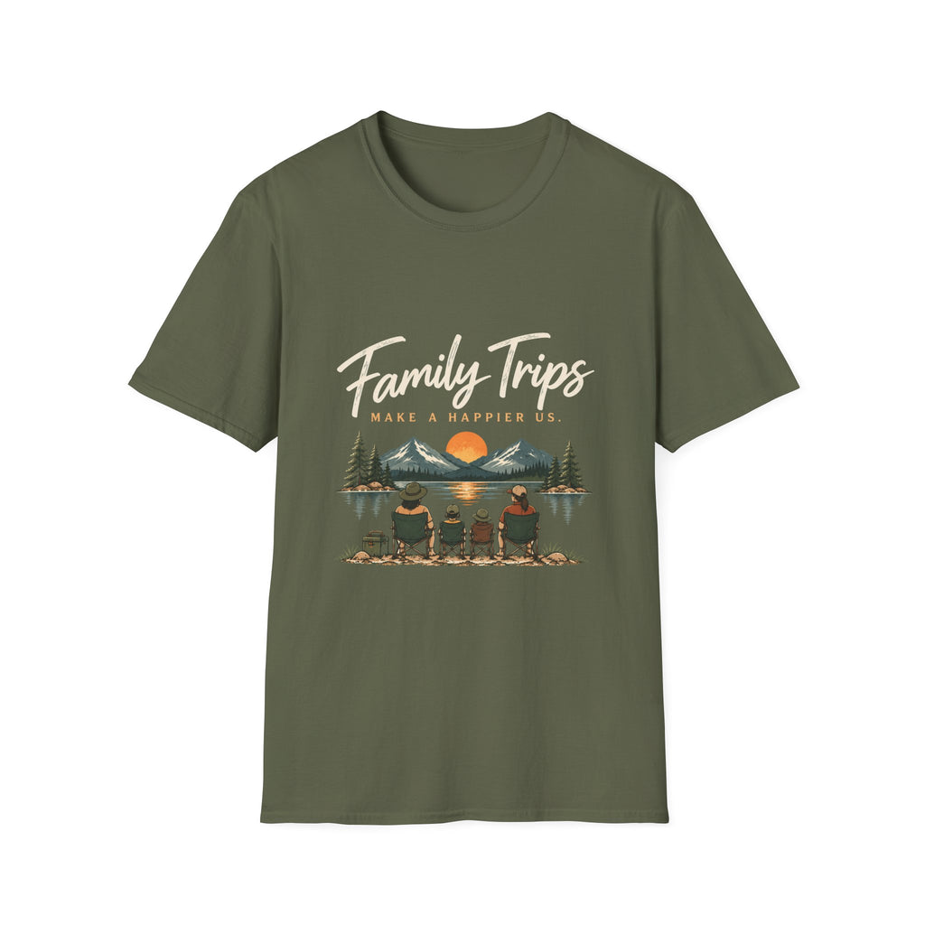 Family Trips. Make A Happier Us. T-Shirt