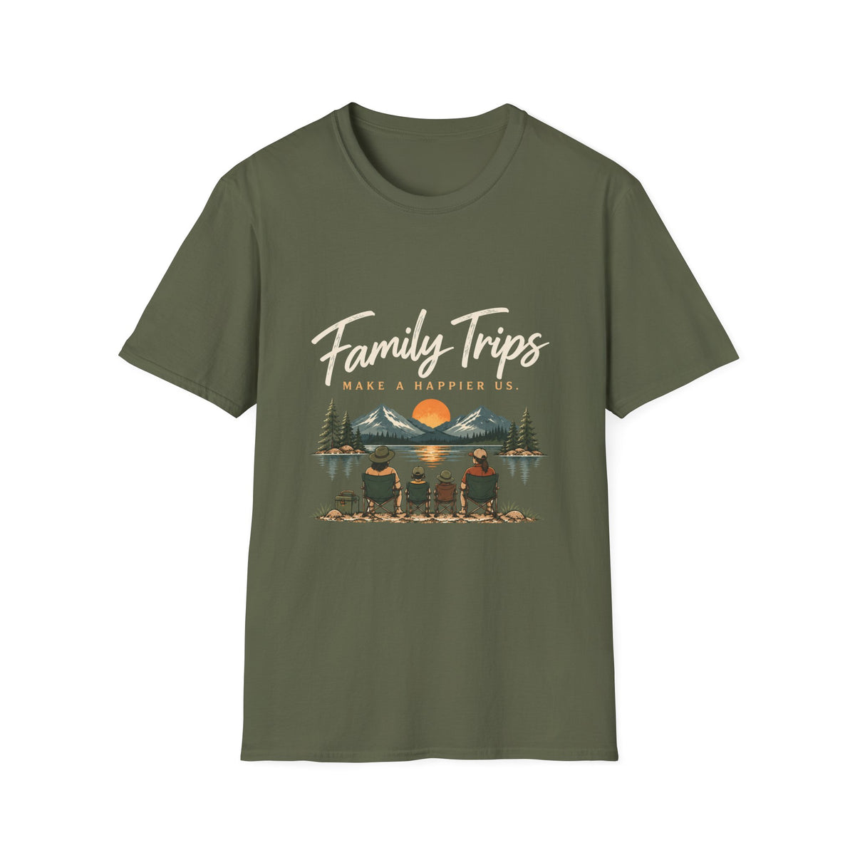 Family Trips. Make A Happier Us. T-Shirt