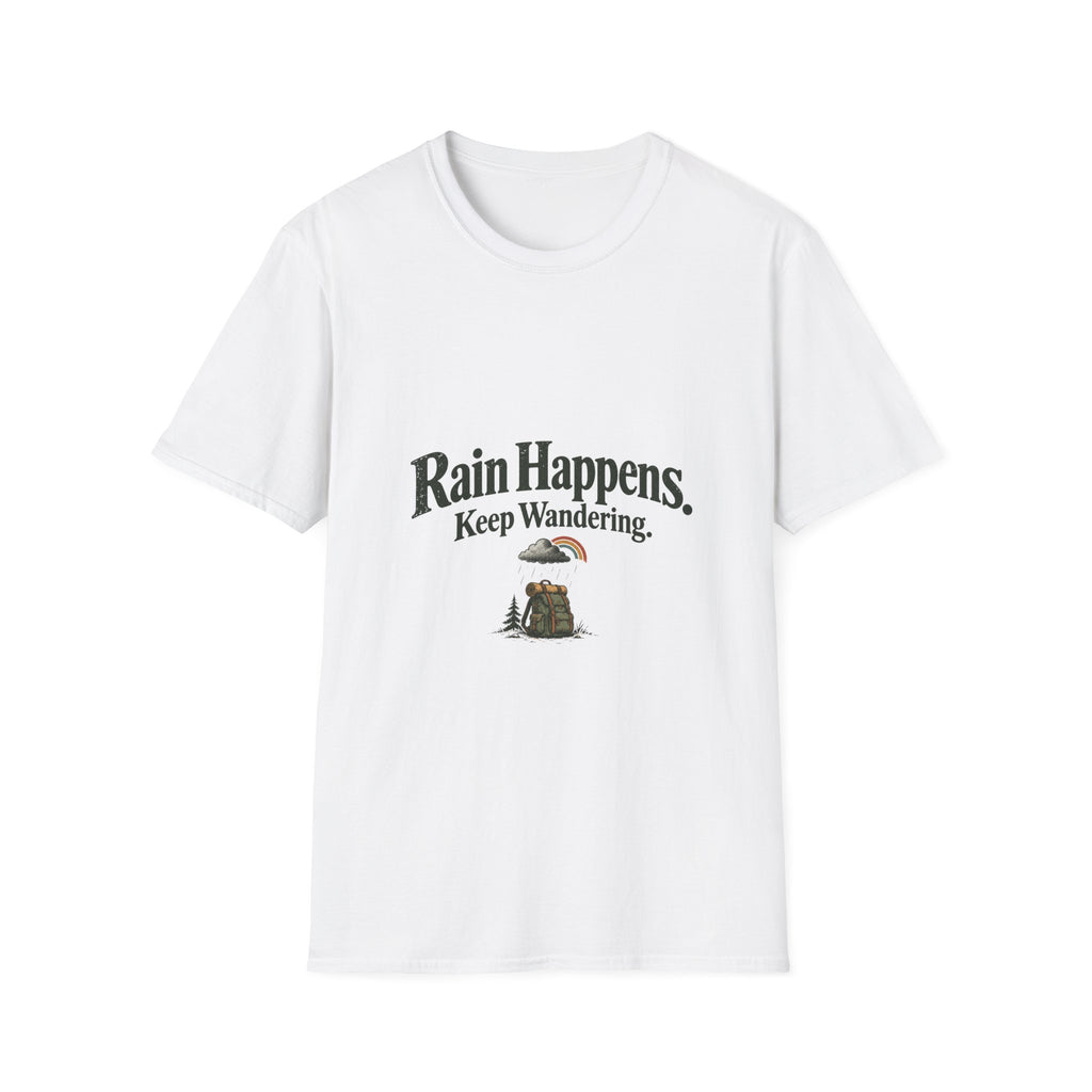 Rain Happens. Keep Wandering. T‑Shirt
