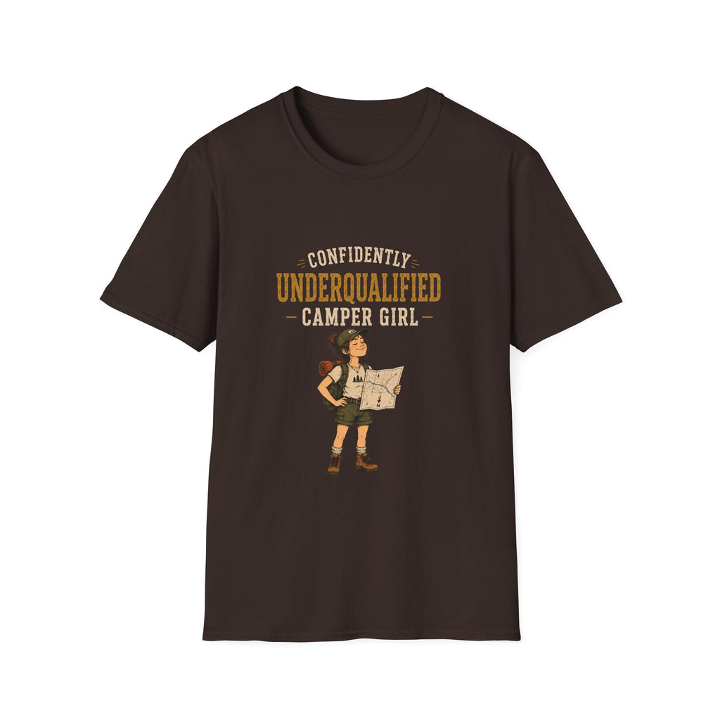 Confidently Underqualified Camper Girl. T‑Shirt