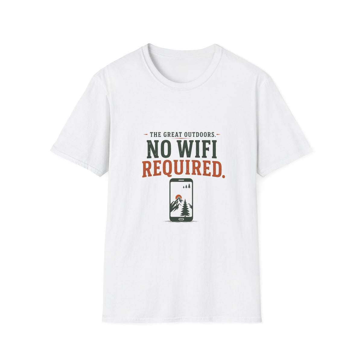 The Great Outdoors. No WiFi Required. T-Shirt