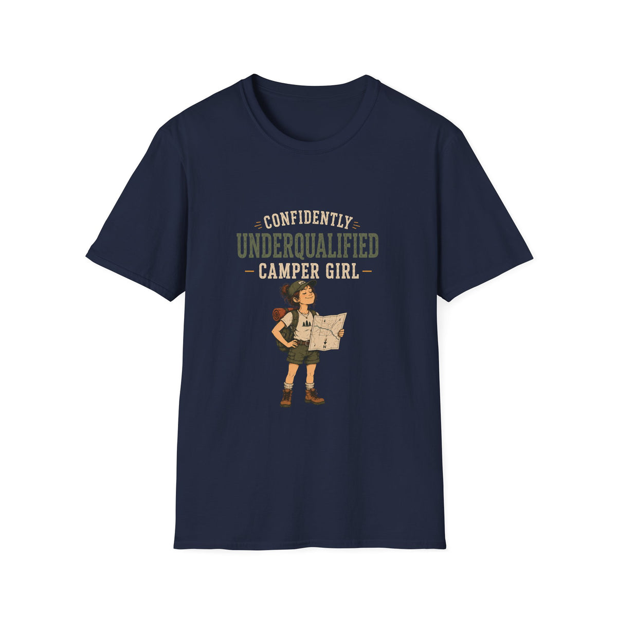 Confidently Underqualified Camper Girl. T‑Shirt