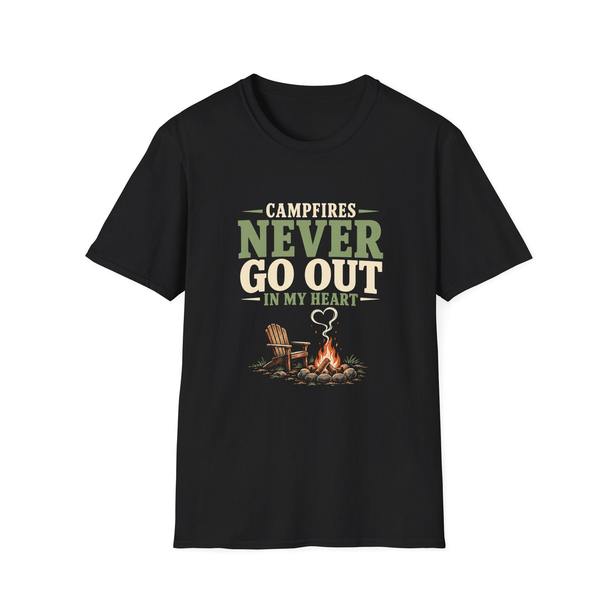 Campfires Never Go Out In My Heart. T-Shirt