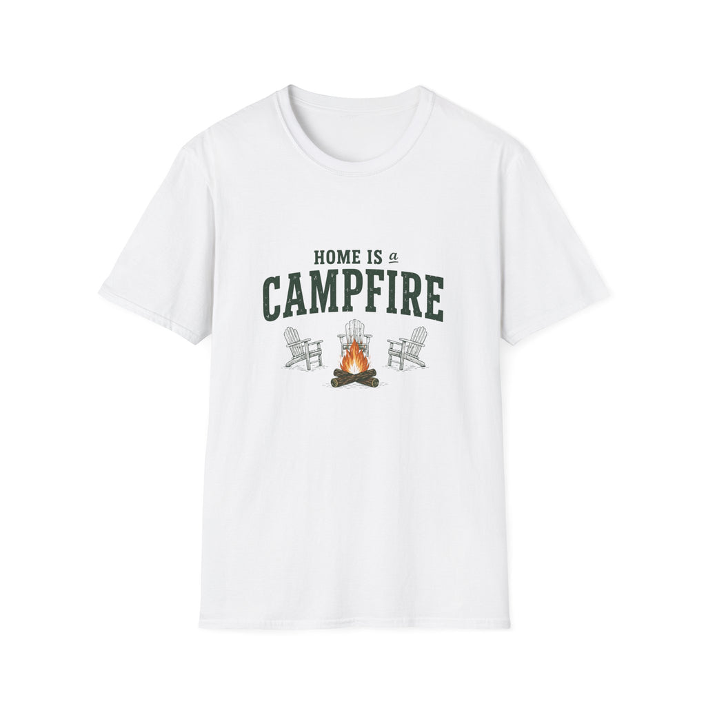 Home Is a Campfire. T‑Shirt