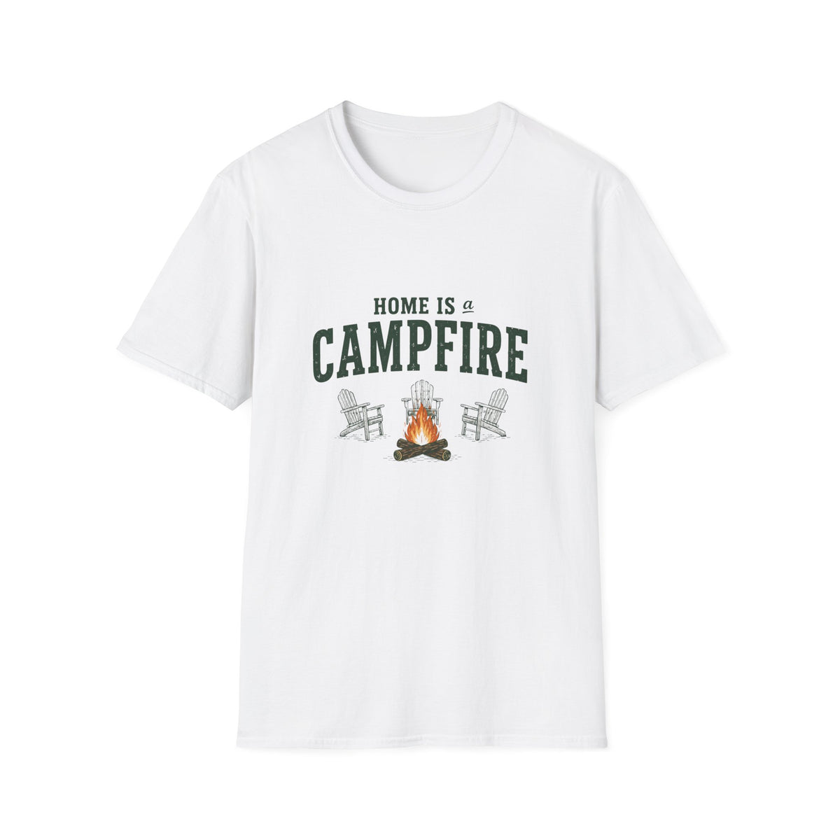 Home Is a Campfire. T‑Shirt