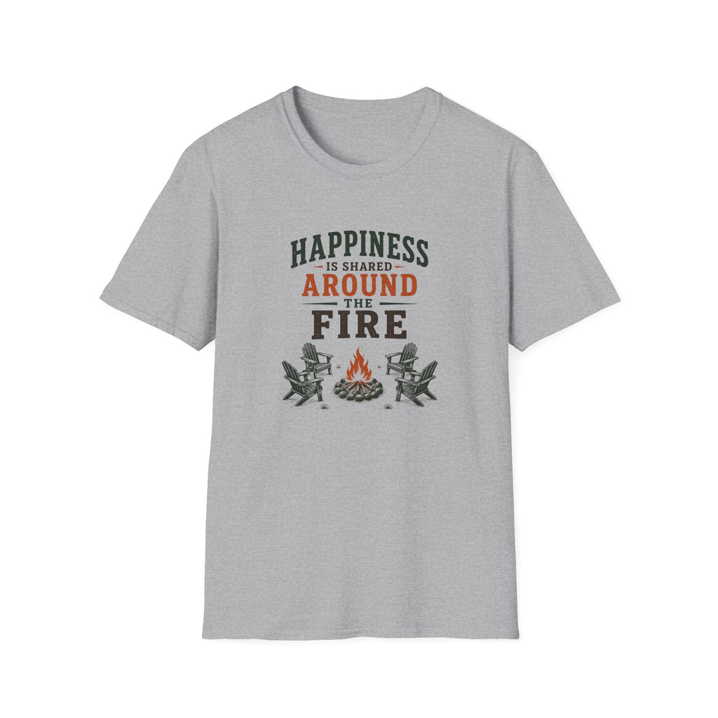 Happiness Is Shared Around The Fire T‑Shirt