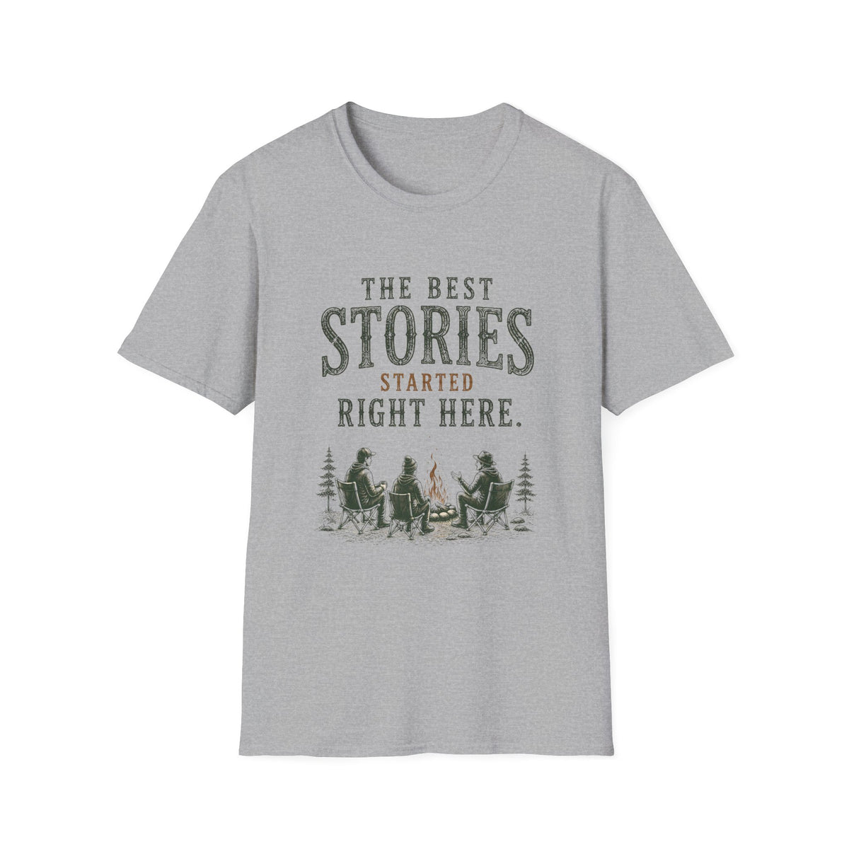 The Best Stories Started Right Here. T‑Shirt