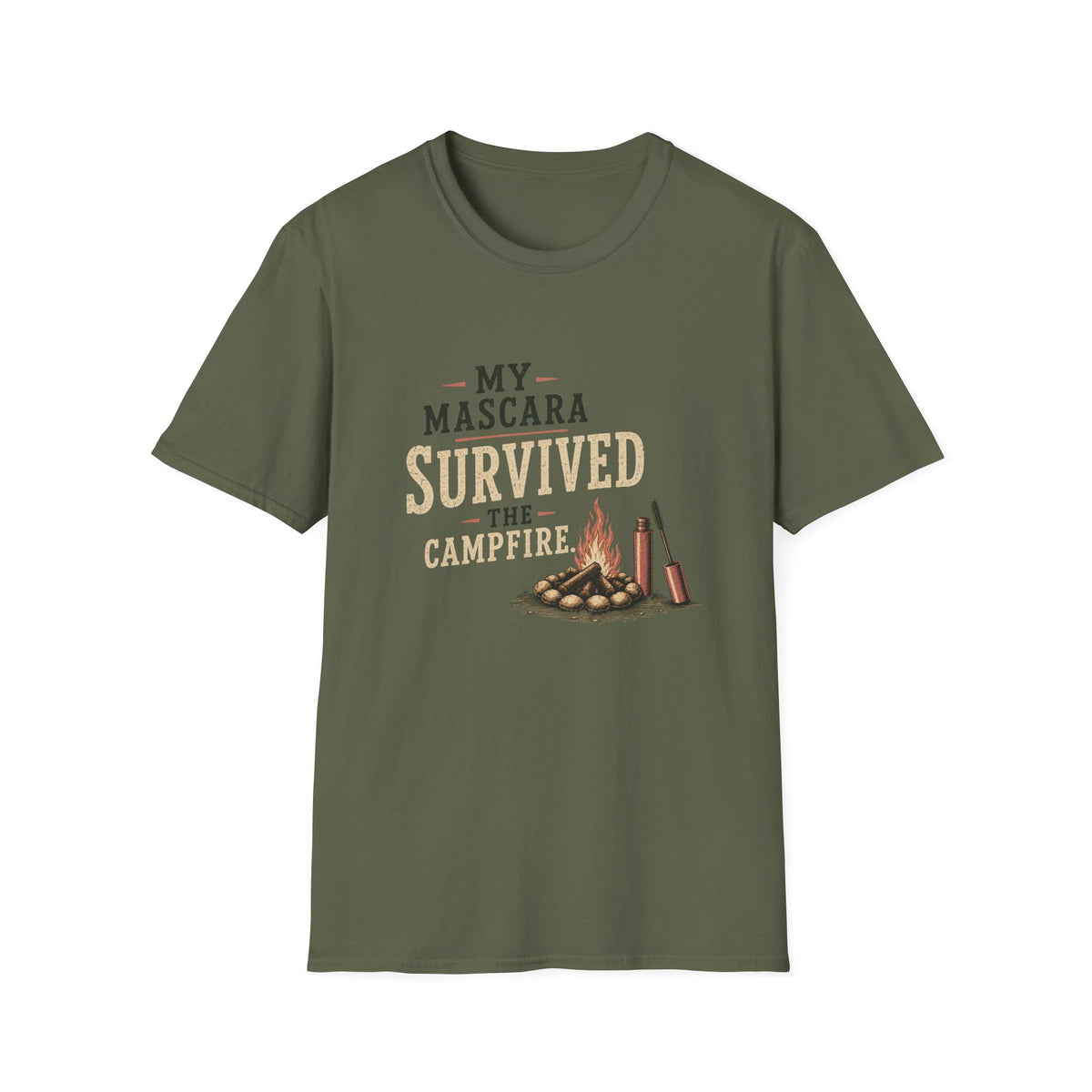 My Mascara Survived The Campfire. T‑Shirt