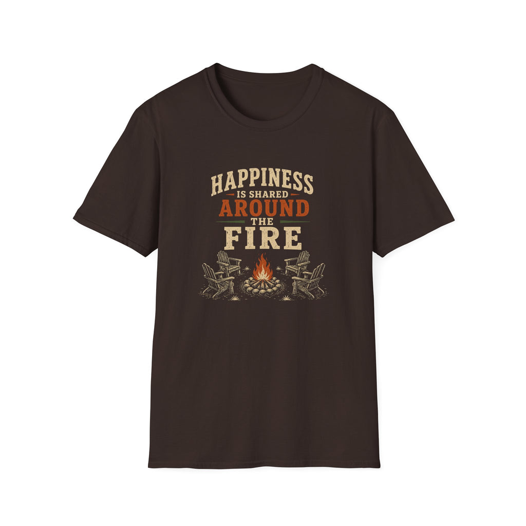 Happiness Is Shared Around The Fire T‑Shirt