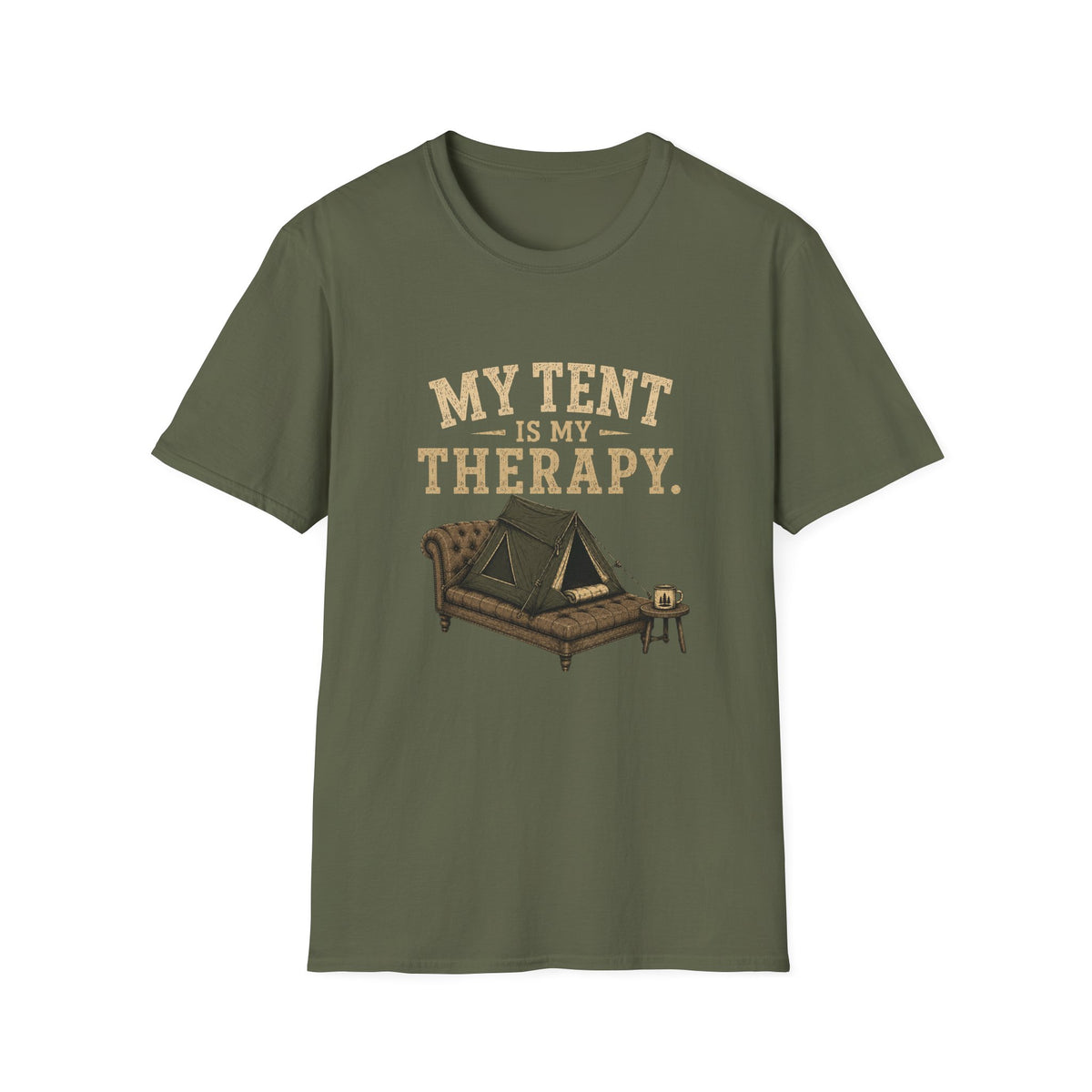 My Tent Is My Therapy. T‑Shirt