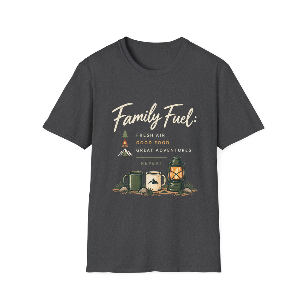 Family Fuel: Fresh Air. Good Food. Great Adventures. Repeat. T-Shirt