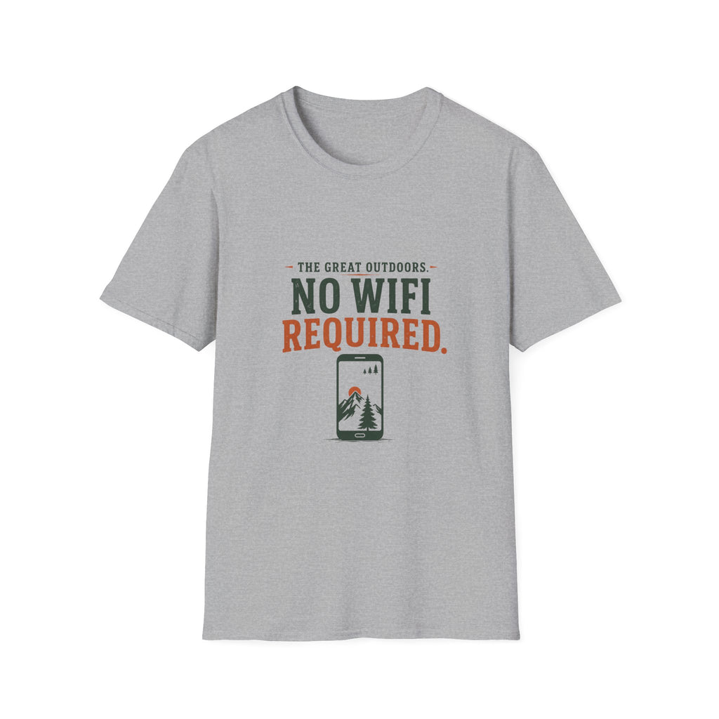The Great Outdoors. No WiFi Required. T-Shirt