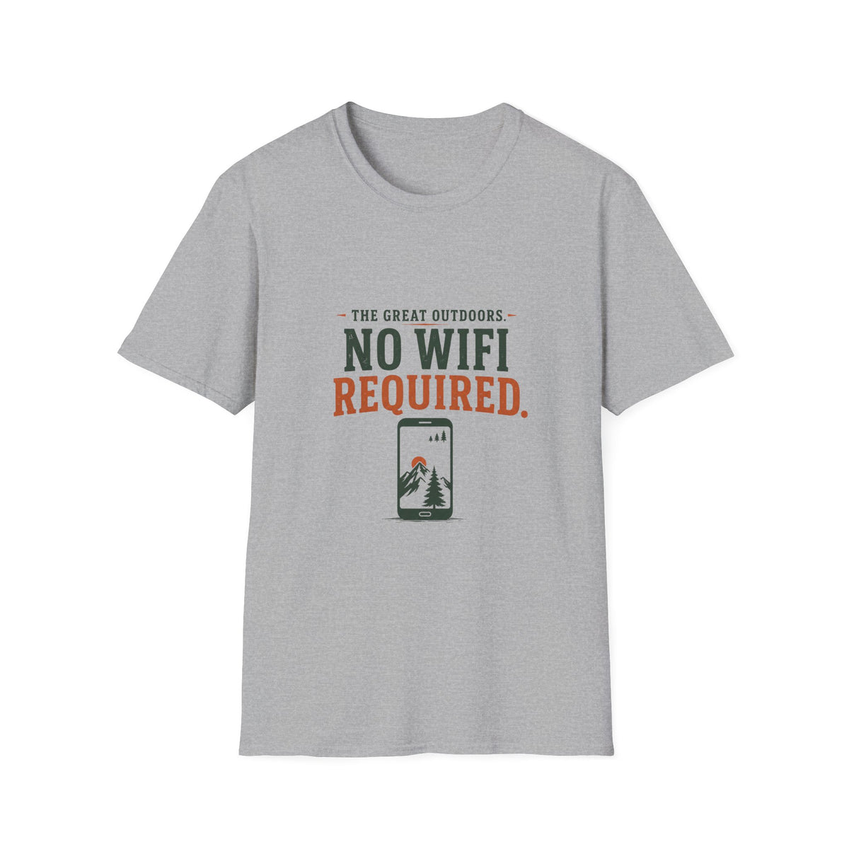 The Great Outdoors. No WiFi Required. T-Shirt