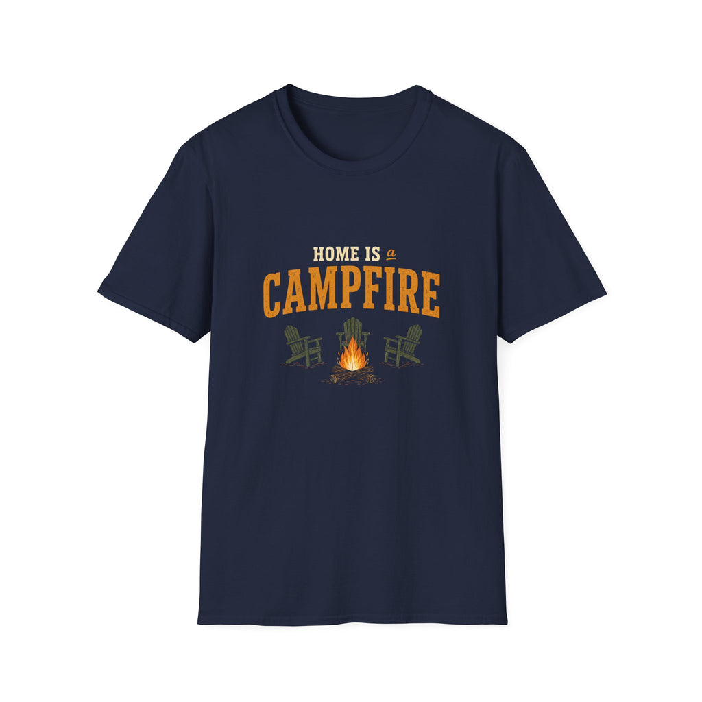 Home Is a Campfire. T‑Shirt