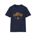 Home Is a Campfire. T‑Shirt