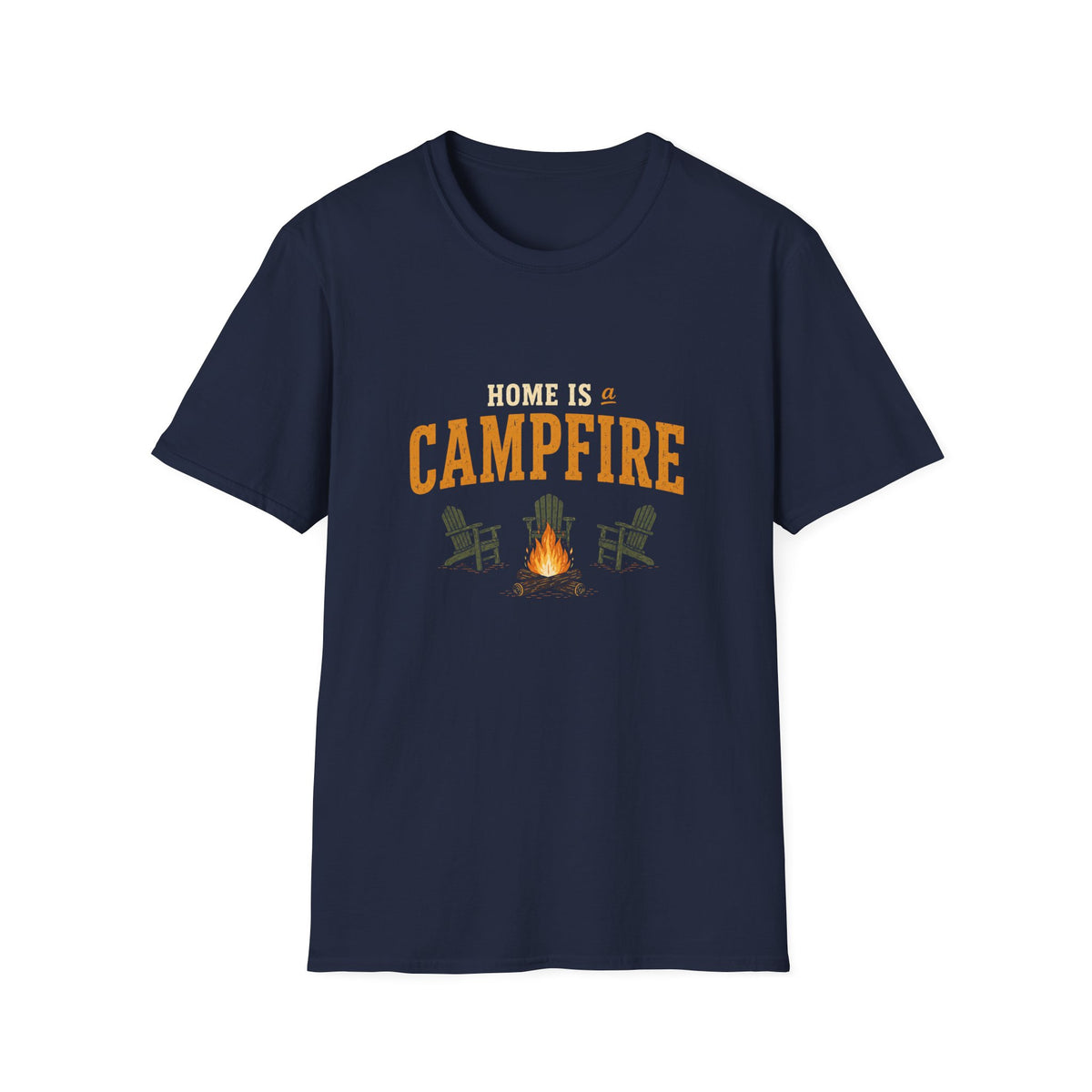 Home Is a Campfire. T‑Shirt