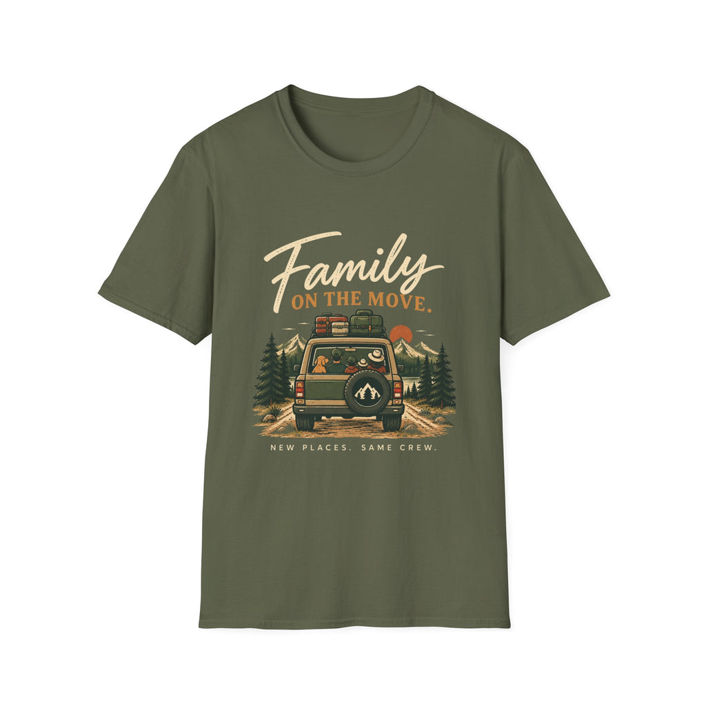 Family On The Move. Same Places. New Crew. T-Shirt