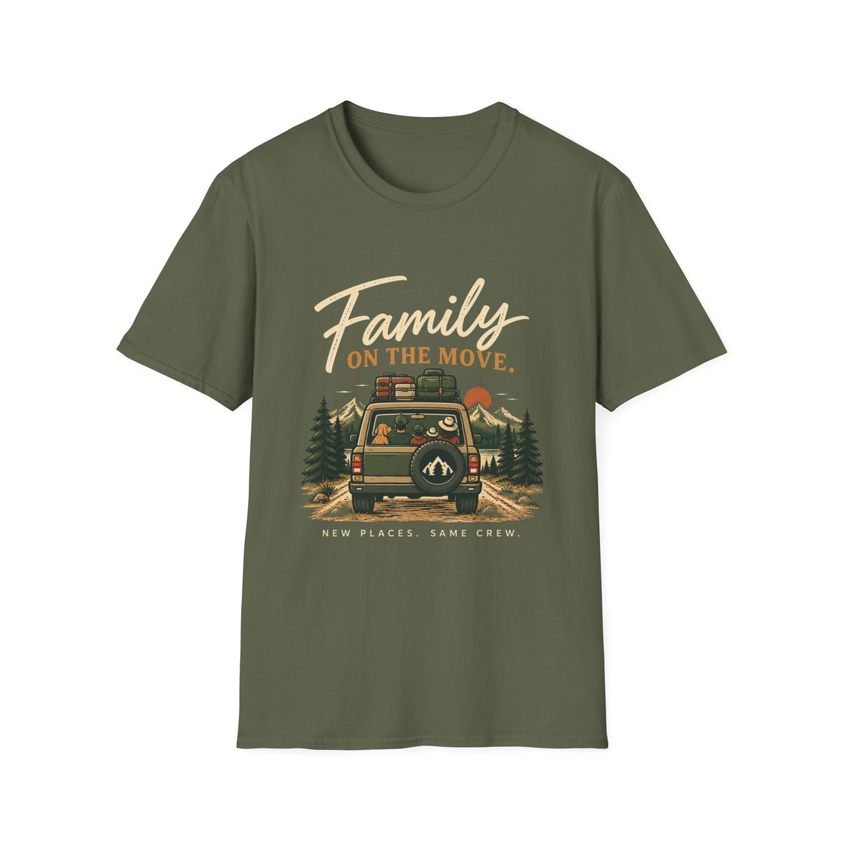 Family On The Move. Same Places. New Crew. T-Shirt