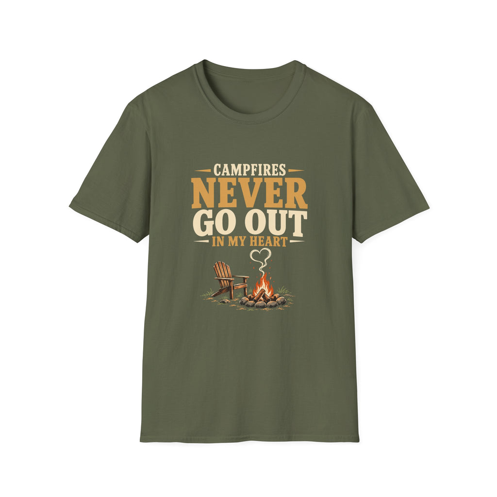 Campfires Never Go Out In My Heart. T-Shirt