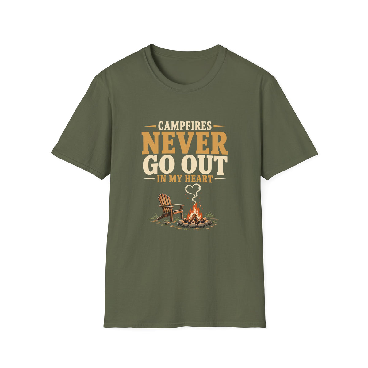 Campfires Never Go Out In My Heart. T-Shirt