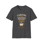 Camping Level: Emotional Support Coffee. T‑Shirt