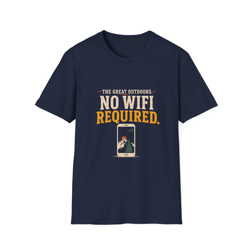 The Great Outdoors. No WiFi Required. T-Shirt
