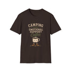 Camping Level: Emotional Support Coffee. T‑Shirt