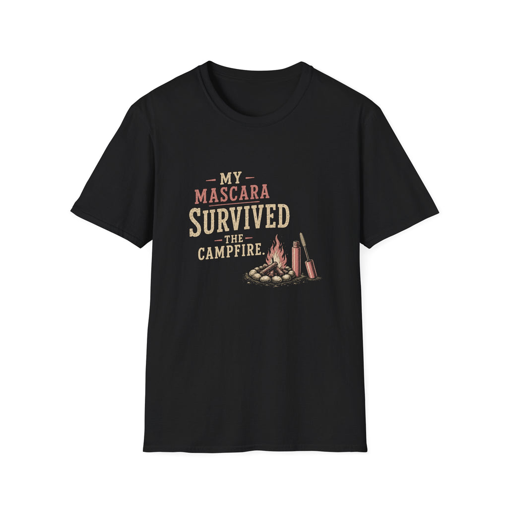 My Mascara Survived The Campfire. T‑Shirt